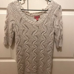 Cream shimmery sweater size Small